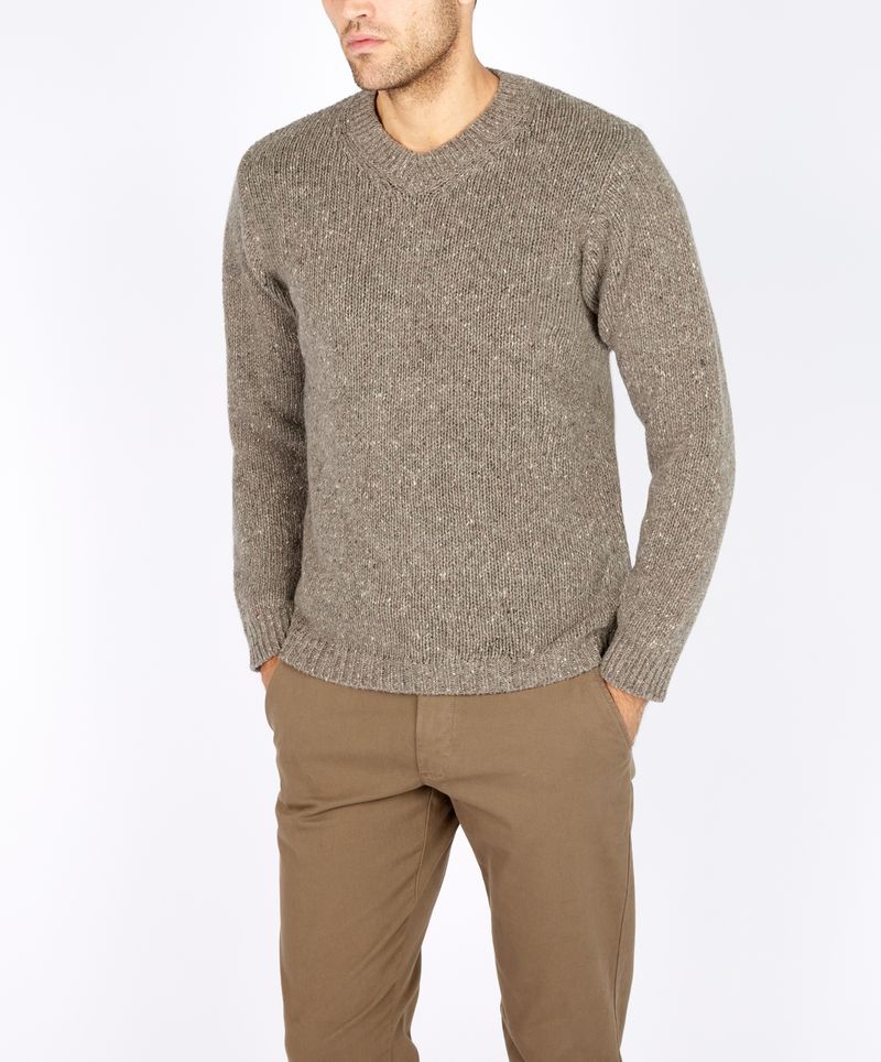 IRELANDS EYE KILBRIDE V-NECK  - ROCKY GROUND