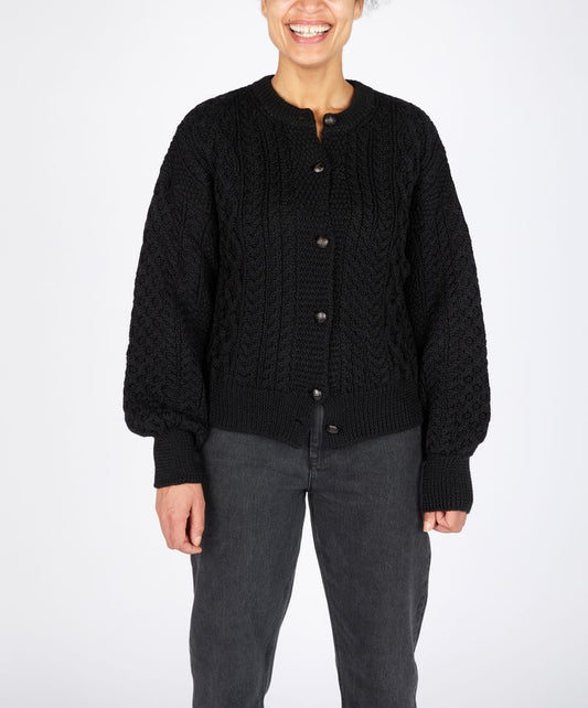 IRELANDS EYE CROPPED CARDI - DARK NIGHT