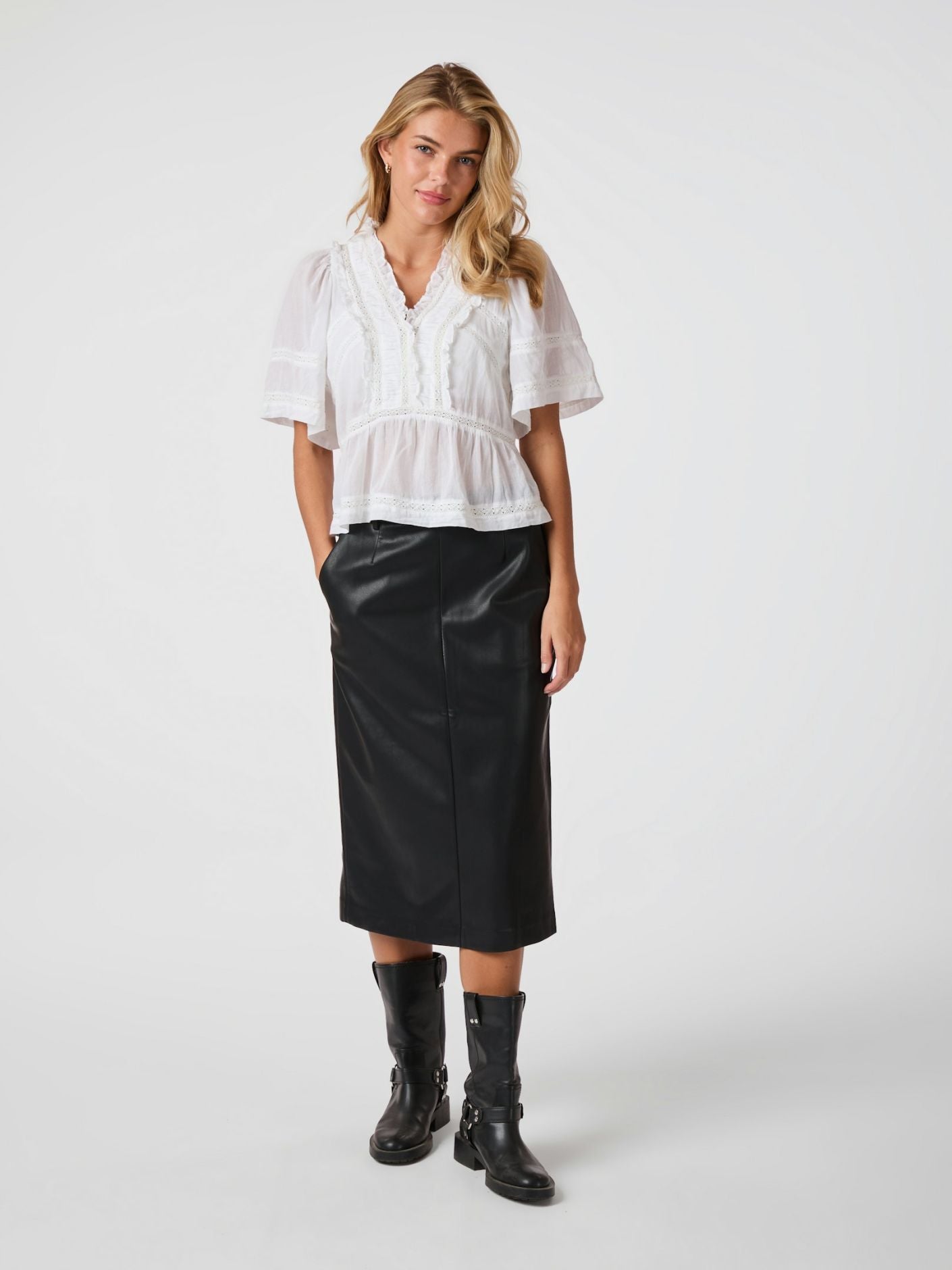 NEO NOIR EVIENNE S VOILE TOP - NEO NOIR