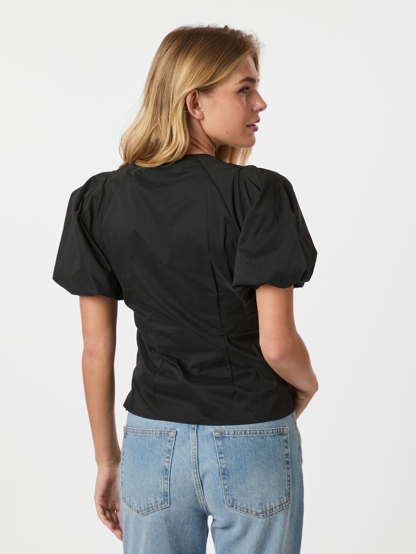 NEO NOIR IRINA POPLIN BLOUSE - BLACK