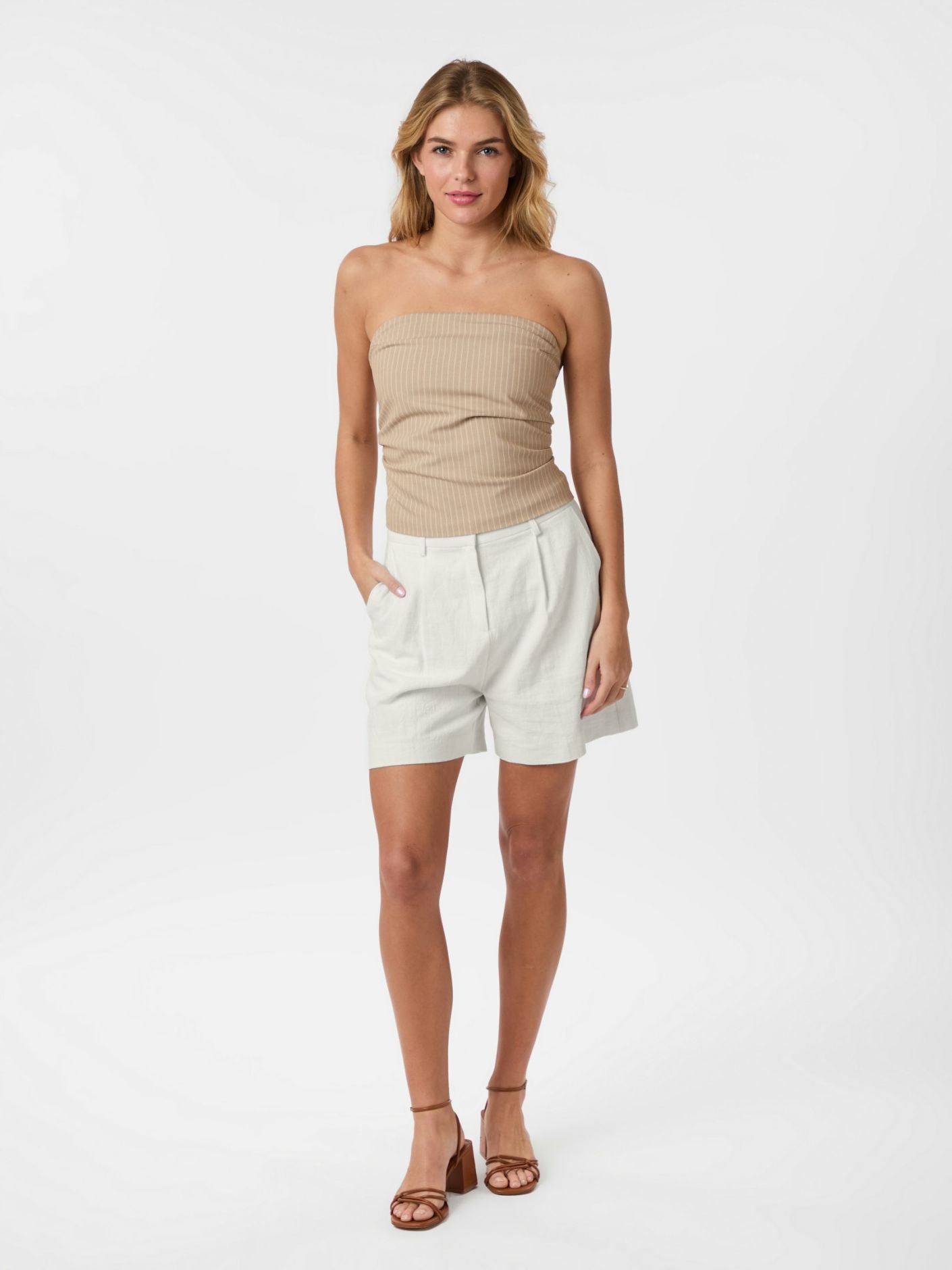 NEO NOIR SEGA RAMIE SHORTS - OFF WHITE