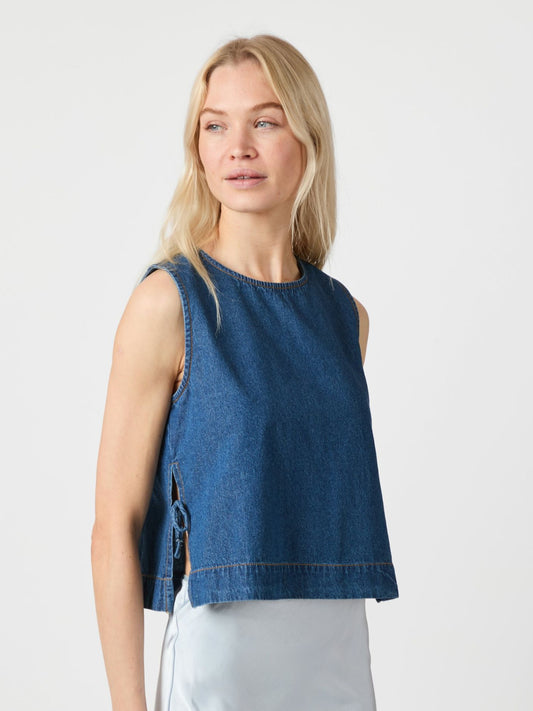 NEO NOIR SVETLANA D TOP - BLUE DENIM