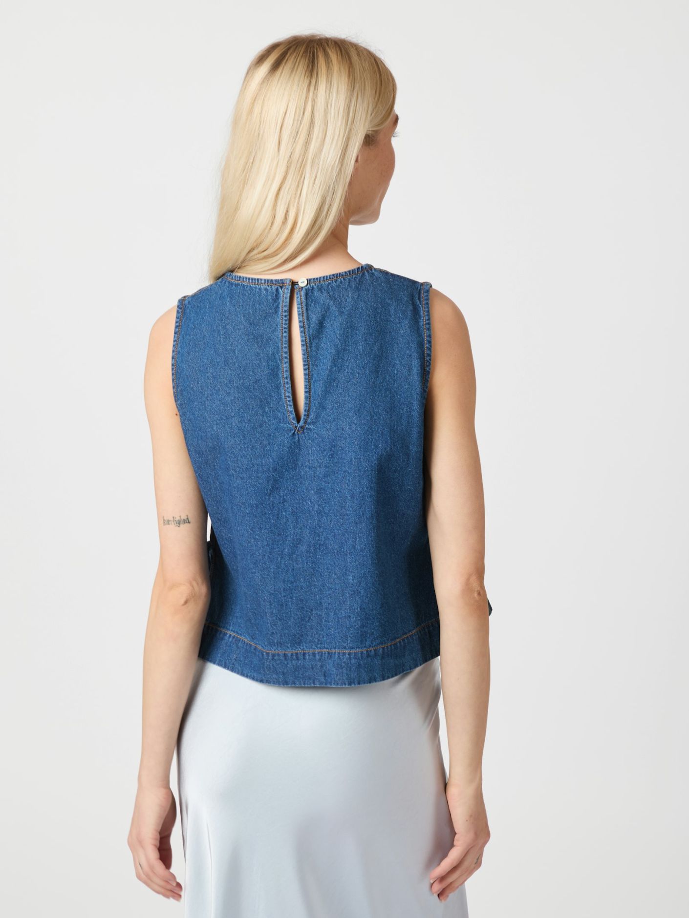 NEO NOIR SVETLANA D TOP - BLUE DENIM