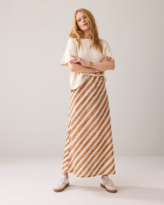 SUMMUM STRIPE PRINTED SKIRT