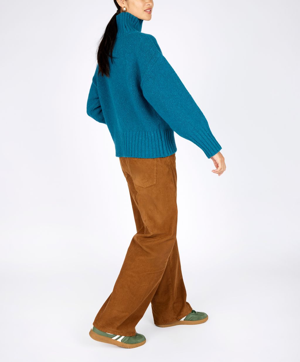IRELANDS EYE PAIGE POLO NECK - TEAL