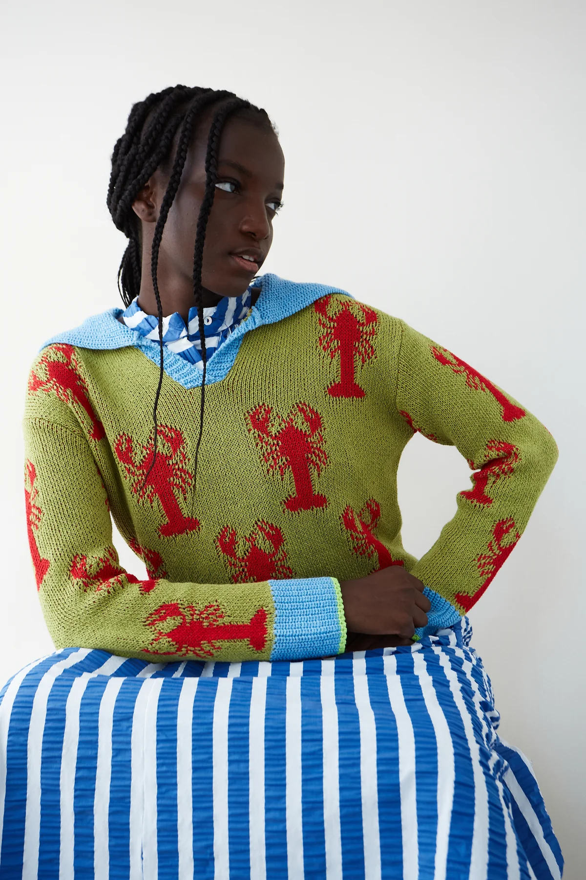 DR BLOOM LOBSTER SWEATER - GREEN