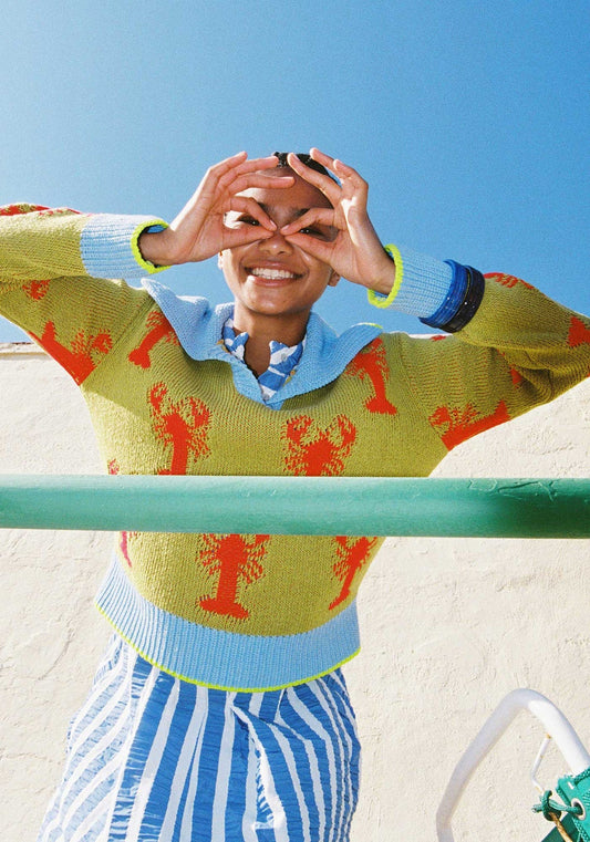 DR BLOOM LOBSTER SWEATER - GREEN