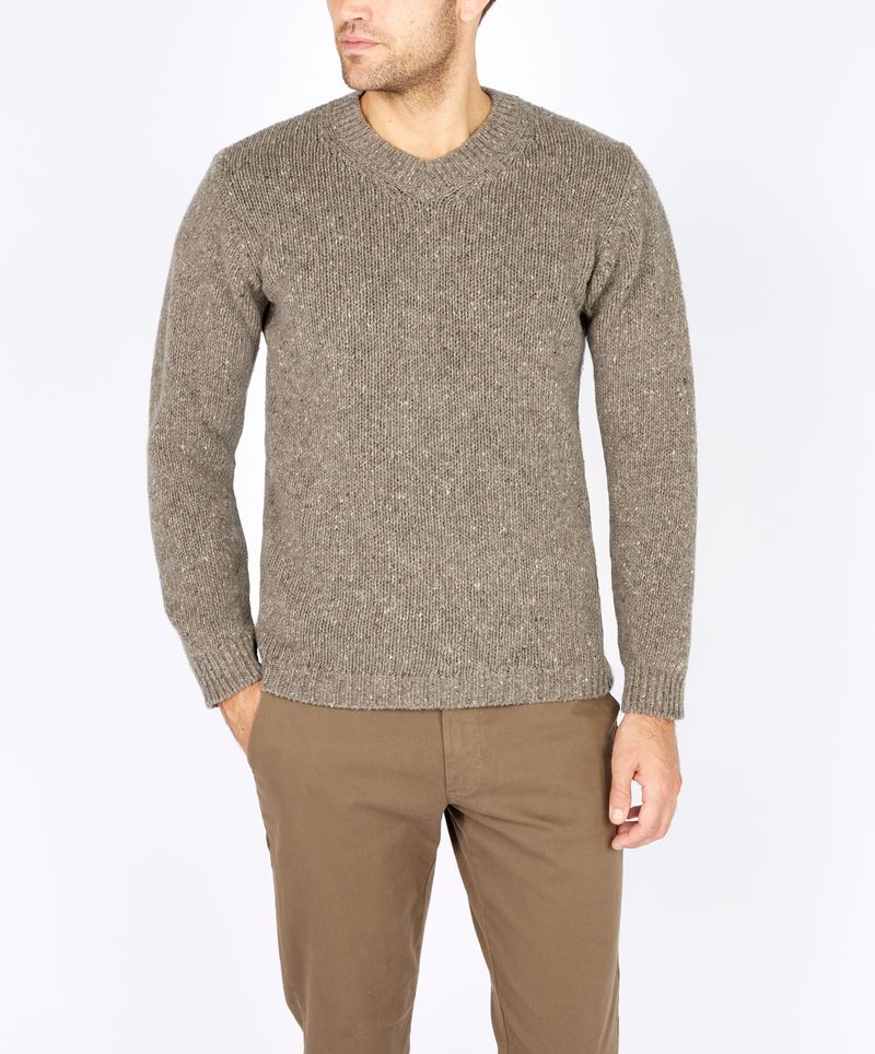 IRELANDS EYE KILBRIDE V-NECK  - ROCKY GROUND