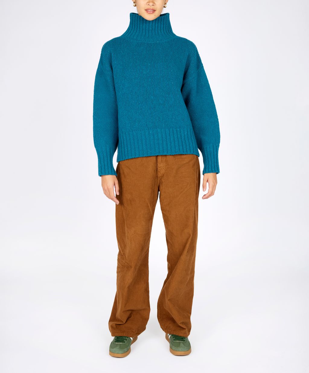 IRELANDS EYE PAIGE POLO NECK - TEAL