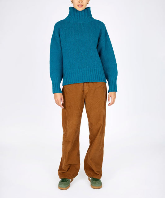 IRELANDS EYE PAIGE POLO NECK - TEAL