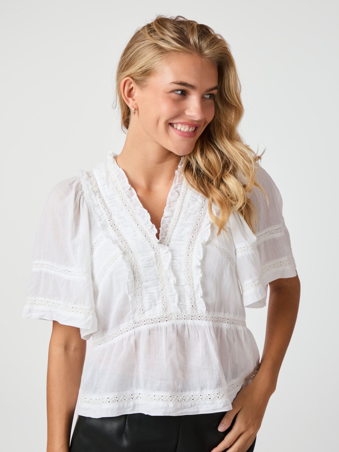 NEO NOIR EVIENNE S VOILE TOP - NEO NOIR