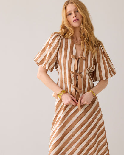 SUMMUM PRINTED STRIPE BLOUSE