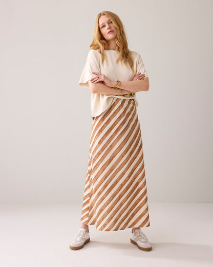 SUMMUM STRIPE PRINTED SKIRT