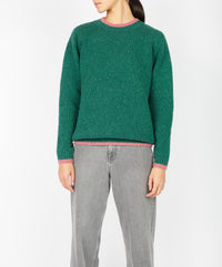 SLANEY CREW NECK SWEATER - GARDEN GREEN