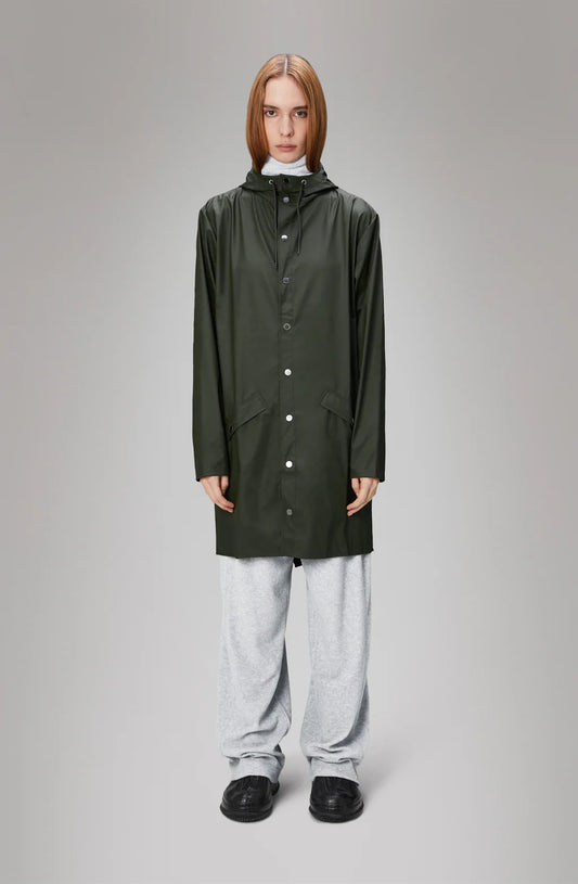 RAINS LONG JACKET W3 - GREEN