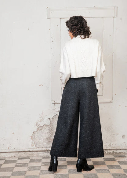 JM ENYA WIDE CULOTTES - GREY FLECK