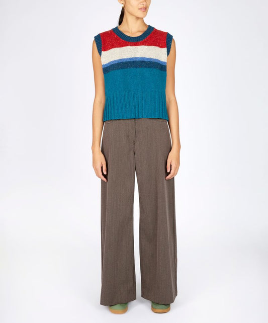 IRELANDS EYE ETTA VEST - CHILLI