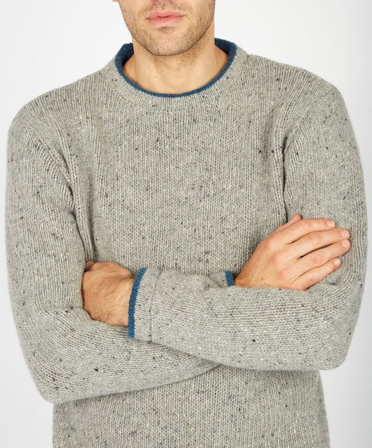 IRELANDS EYE ROUNDSTONE SWEATER - LIGHT GREY